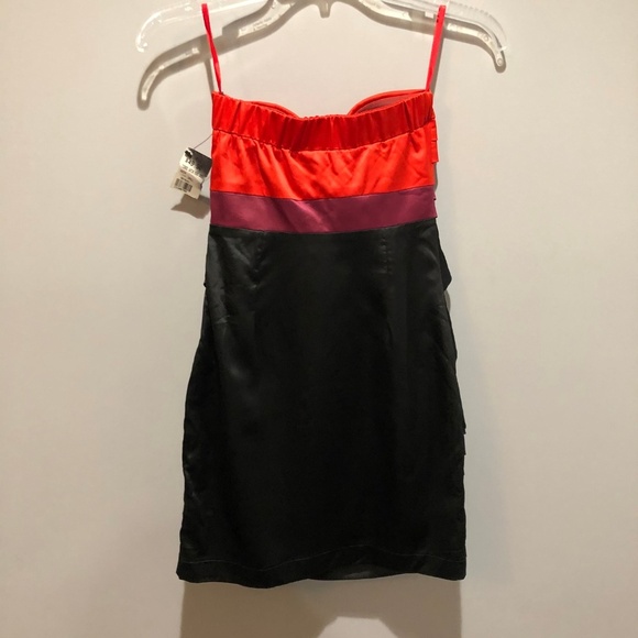 Akira Tierred Satin Mini Dress - Picture 2 of 7